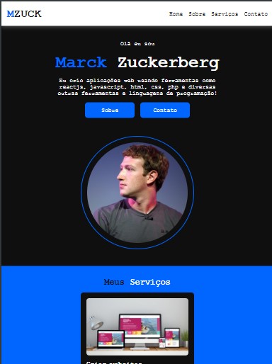 Projeto Portifolio Mark Zuckerberg